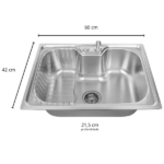 Cuba Gourmet Aço Inox 304 Com Acessórios 60x42cm Cozinha Pia - Imagem 2