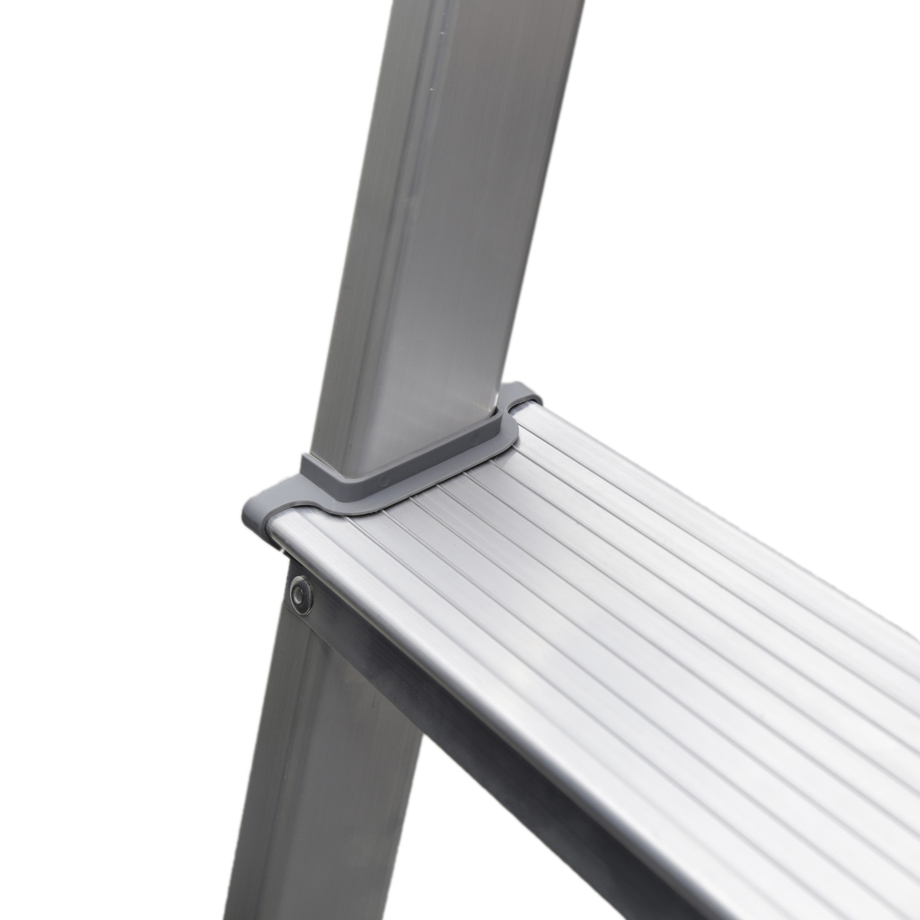 Escada Alumínio 3 Degraus 1,08m 120kg Prata e Vermelho Reisam - Imagem 3