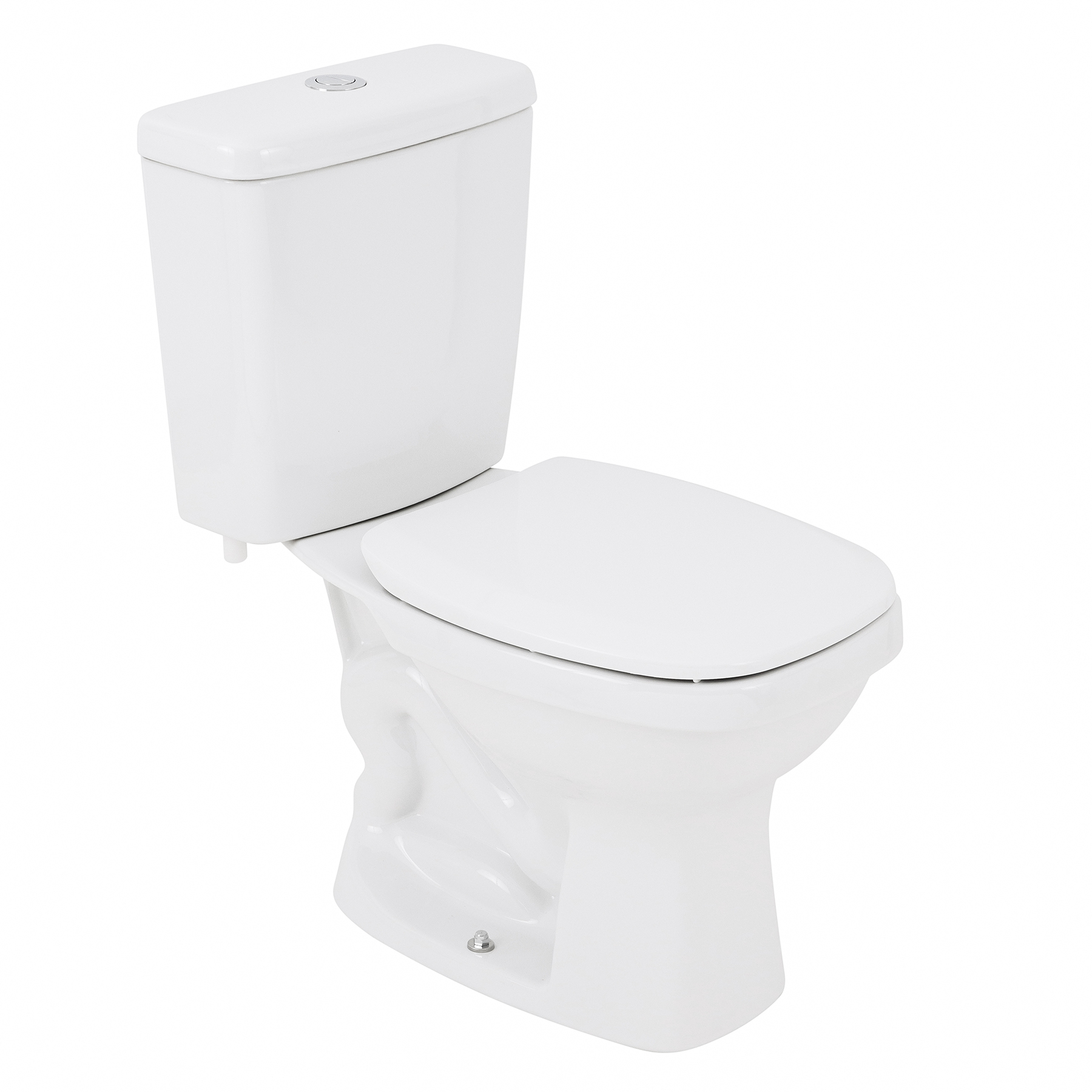 Kit Vaso Sanitário com Caixa Acoplada e Assento Branco Quadrado 3 e 6 litros Like Celite - Imagem 1