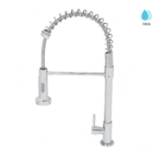 Torneira de Pia para Cozinha Bica Alta Flexível Cromada Milão Gourmet Civitt - Imagem 2